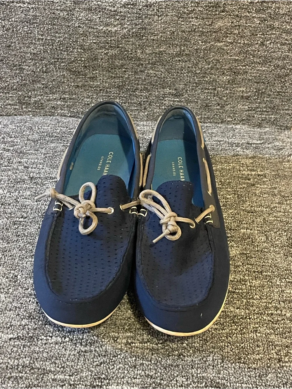 Cole Haan Canvas Navy with Gray Laces Drivers